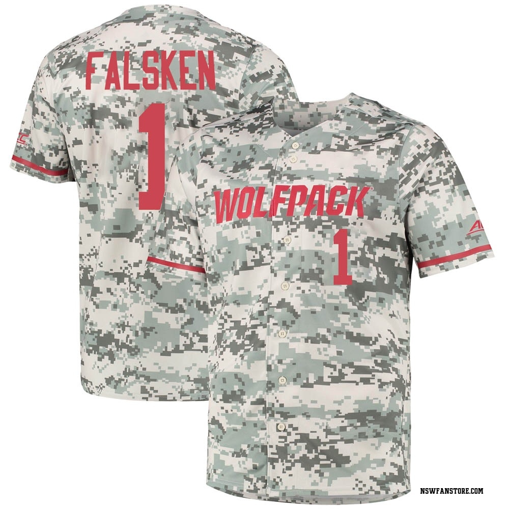 Men's Carson Falsken NC State Wolfpack Replica Baseball Jersey - Camo