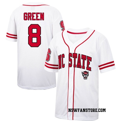 Women's Payton Green NC State Wolfpack Replica Colosseum /Red Free Spirited Baseball  Jersey - White